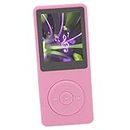 MP3 MP4 Player, Sports Music Player Support Recording 1.8in Screen Multi Function Electronic Book USB Charging 64GB Expandable with FM Radio for Running (Pink)