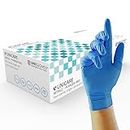 Unigloves Unicare GS0034 Nitrile Examination - Multipurpose Powder Free Disposable Gloves, Box of 100 Gloves, Blue, Large
