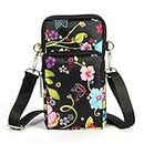 Apradas Phone Pouch Purse Multifunction Small Crossbody Bag With Card Holder Slots,Leaf Pattern Phone Bag Small Cellphone Shoulder Bags For Smartphone 6.5" Keys Coins Cards