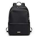 Laptop Backpack for Women Slim Computer Bag Work Travel College Backpack Purse Fits 15.6 Inch Notebook (Black)