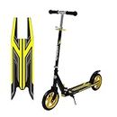 Wembley Kick Scooter for Kids | 2 Wheels Steel Frame Foldable and 3 Adjustable Height | Skating Cycle for Kids 6-12 to 14 Years Boys Girls - Yellow BIS Certified - Capacity 50kg