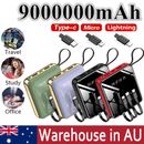 9000000mAh Portable Power Bank 2LED Fast Charger Battery 2USB For Mobile Phone