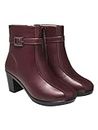 Shoetopia womens BT-3410 Brown Ankle Boot - 6 UK (BT-3410-Brown)