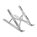Ant Esports ALS05 Aluminum Foldable Laptop Stand – Silver I 6 Adjustable Levels I Anti-Slip and Heat Dissipation