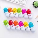 Parseed Capsule Shape Ball Pen School Supplies Office Stationary For kids Boys & Girls Birthday Return Gift for kids & Adults (Multicolor Pack of 12)