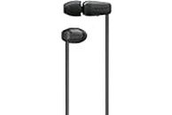 Sony WI-C100 Wireless In-ear Headphones - Up to 25 hours of battery life - Water resistant -Built-in mic for phone calls - Voice Assistant compatible - Reliable Bluetooth® connection - Black