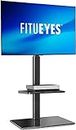 FITUEYES TV Stand with Mount for 32 to 60 inch Flat Curved Screen Swivel and Height Adjustable with Cable Management Max VESA 600x400 mm(Black)
