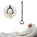 dangjuacua Bed Trapeze for Elderly, Ceiling Mounted Trapeze for Bed Mobility Transfer, Stand Ladder Bed Helper for Disabled, Elderly, Suitable for Hospital, Bedroom Bed Mobile Pull Up Aid