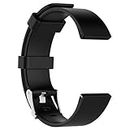 MASKED® Replacement Wristband Silicon Strap with adjustable Buckle for Fitbit Versa/Versa 2 / Versa Lite/Versa SE Smartwatch (Large, Original Black)