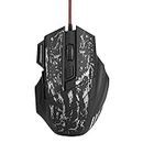 Kafuty Wired Mouse, 7 Buttons USB E-sports Gaming Mouse, Colorful Breathing Lights, 5 Adjustable Speed DPI, Comfortable Hand Feeling for PC Games