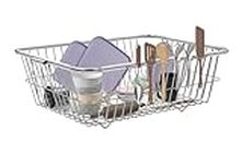 Planet Heavy-Duty Stainless Steel Round Pipe Dish Drainer Basket for Kitchen Utensils/Dish Drying Rack/Plate Stand/Bartan Basket (127-Size-2)