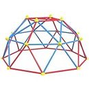 Outsunny 6 FT Geometric Dome Climber Play Center, Outdoor Jungle Gym with Rust and UV-Resistant Steel, Support to 396 lbs