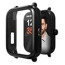 Sounce Watch Case Compatible for Fire Boltt Ninja Call Pro Plus 1.83" Smart Watch Silicone Screen Protector, Scratch-Resistant HD Clear Touch Sensitive Ultra-Thin Protective Cover – Black
