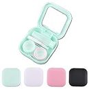 Soft Eye Contact Lens Holder Travel Kit Case Box Container Holder with Mirror Tweezers (Random Color)(Black, Pink, White, Light Green)