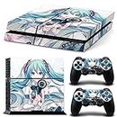 BUCEN Anime For PS4 Skin For Console And Controllers Vinyl Stickers, For PS4 Decal Wrap Cover Skin Full Set Durable Scratch Resistant 31373 Anti Scratch