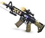 Light Up Machine Gun Toys with Infrared Ray & Cool Lighting & Fighting Sound & Unique Barrel Telescopic Action, Pretend Play Toy Handguns Party Favor, Gifts for Boys Girls (Batteries Not Included)