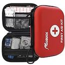 First Aid Kit - for Car,Travel, Sports, Camping, Home,Hiking or Office | Complete Emergency Bag Fully stocked with Medical Supplies (Rosso10)