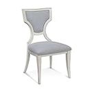 Bassett Mirror Company Maxine Wood Dining Side Chair in Ivory Wood and Mint Fabric
