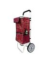 EverBest® Jumbo Shopping Trolley Bag with Wheels | Grocery, Fruits, Vegetables, Laundry & Golf cart | 45 litres Capacity (Jumbo Red)