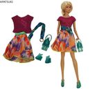 Red Fashion Doll Clothes for 11.5" Doll Accessories Outfits 1/6 Bag Tank Skirt