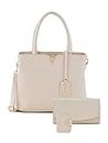 MARK & KEITH Women Faux Leather Handbag Combo (Set of 3)_White