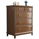 ZT6F Dresser, Dresser Bedroom Funiture with 5 Deep Drawers and Smooth Metal Rail, Dressers & Chests of Drawers Wood Dressers for Bedroom, Living Room, Hallway, Entryway,C,5 Drawer