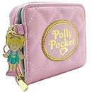 Tiny Power Polly Pocket Welt Gesteppte Effekt Portemonnaie Clutch Münzfach & Kartenhalter, Rosa