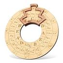 Wooden Melody Tool, Circle Of Fifths Chord Wheel Wooden Chord Wheel Music Transpose Tool Music Chord Wheel for Guitar, Bass, Piano, Violin, Musicians Songwriters