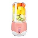 AeonArt Plastic Portable Electric Mini Juice Maker | Blender Grinder Mixer Usb Rechargeable Mini Juicer Blender For Smoothies, Juice And Shakes With 4 Powerful Blades (Pink), In Built Jar, 30 Watts