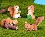 Chocozone Cute Miniatures Garden Decoration Home Decor Ladscape Miniature Gifts for Kids & Girlfriend (Squirell) (Squirell)