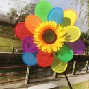 Sonnenblumen Windmühle Bunte Wind Spinner Home Garten Decor Yard Kinder Spielzeug