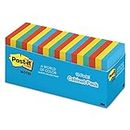 Post-it Notes, 3 x 3-Inches, Assorted Bright Colors, 18-Pads/Cabinet Pack