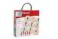BS Toys Moves spiele - bewegungsspiele für kinder - Ab 4 Jahren - Gehirntraining für kinder - 18 verschiedene Bewegungen - ideal für Kindergeburtstag - mehrfarbig Fliesen