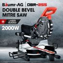 BAUMR-AG 254mm Sliding Compound Mitre Saw Drop 10" Dual Bevel Miter