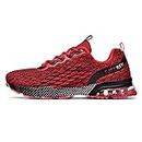 FJPTREN Men’s Trainers Running Shoes Breathable Sports Sneakers for Walking,Hiking,Training Red