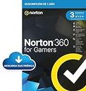 Norton 360 for Gamers 2024 | Antivirus software para 3 Dispositivos |Protección avanzada para jugadores de PC| 1 año| PC/Mac/tablet/smartphone | Código de activación enviado por email