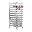 New Age 1254 73"H Stationary Can Rack w/ (288) #5 Capacity, Adjustable Feet, Silver