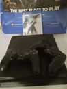 Sony PlayStation 4 Pro 1TB -Black [With Wires/ 2 Controllers/FF7 Remake Bundle ]
