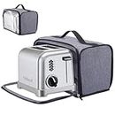 BAGSPRITE Toaster Cover with Base for 2 Slice Wide Slots, Small Appliance Cover for Cuisinart Toasters, Bella 2 Slice Toaster, 2 Slice Toaster Covers with Zipper Closure (Encased The Whole Toaster）