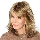 Paula Young Breezy Wig by STYLE by Jaclyn Smith Gorgeous Mid-Length Wig with Eyelash Fringe and Face-Framing Layers/Blended and Rooted Shades