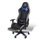 NRG RSC-G100BL BLUE RECLINABLE BACK&LEG RESTS RACING STYLE OFFICE GAMING CHAIR