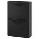 Nuove scarpe nere IKEA Trones armadietto impilabile armadio cassetto, 52 x 18 x 39 cm
