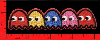 Pac-Man Ghost Embroidered Applique Iron/Sew-on Patches Blinky Pinky Inky Clyde