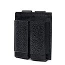 Azarxis Tactical Double Triple Pistol Mag Pouch Open Top MOLLE EDC Flashlight Knife Holster for Glock M1911 92F Magazines 40mm Grenade (#01 Black - Double Pistol Pouch)