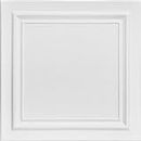 A La Maison Ceilings R24 Line Art Foam Glue-up Ceiling Tile (21.6 sq. ft./Case), Pack of 8, Plain White