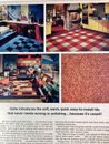 Anuncio impreso de azulejos de alfombra Ozite 1967 Atlanta GA AJC Vectra fibras Enjay