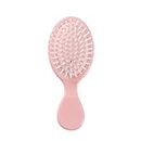Mini Travel Detangler Brush Mini Detangler Small Oval Wet Brush for Girls Boys Women Men Kids Wet Dry Hair Pink