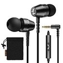 LUDOS OMNITONE Wired Earbuds in-Ear Headphones, Earphones with Microphone, 5 Years Warranty, Noise Isolation Corded for 3.5mm Jack Ear Buds for iPhone, iPad, Samsung, Computer, Laptop, Gaming, Sports