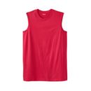Men's Big & Tall Shrink-Less™ Lightweight Muscle T-Shirt by KingSize in Electric Pink (Size 6XL)