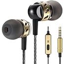 Betron AX5 Earphones Wired in Ear Headphones with Microphone Mic Noise Isolating Earbuds Deep Bass Carry Case 3.5mm Jack Ear Bud Tips
